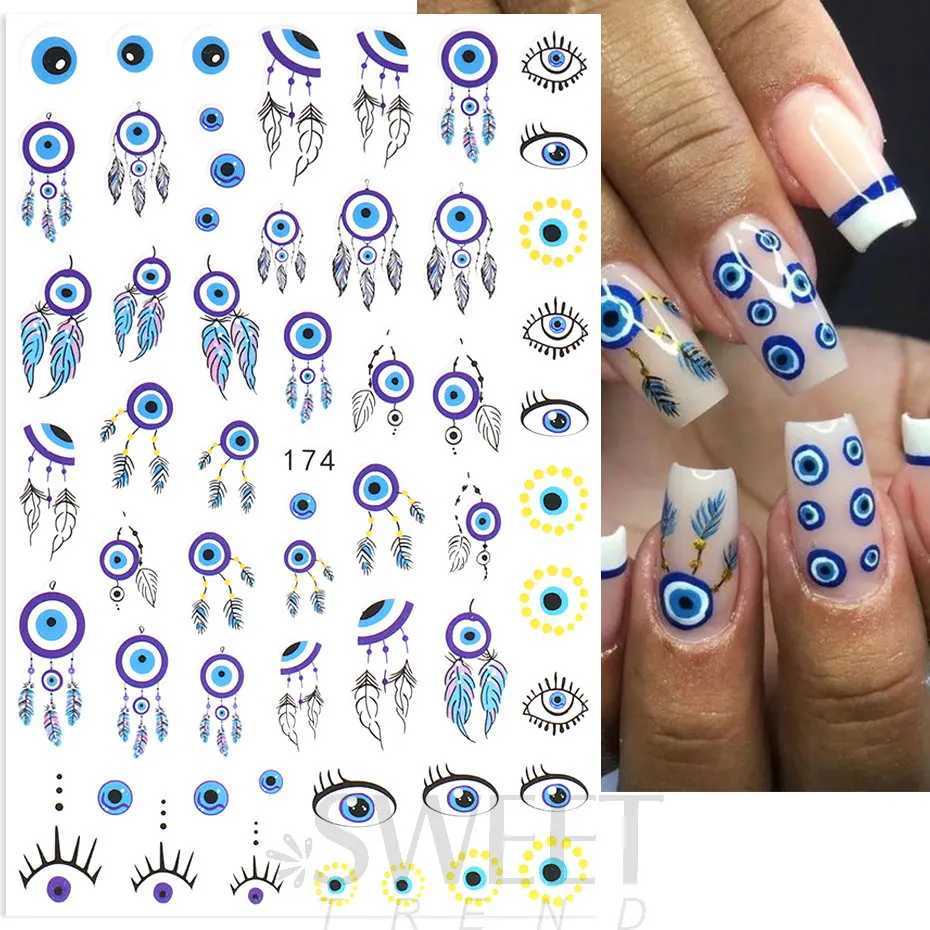 Cartoon Ant Nail Stickers 3D Cute Nail Decoration Ladybug Succulents Evil Eye Ice Cream Kawaii Sliders Summer Manicure Tips BEEBXJ250120
