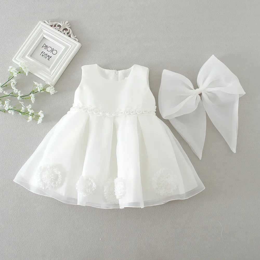Baby Girl Princess Dress Bridal Dress Wedding Girl Baptist Dress Birthday Vest 3M-10 Years X250203