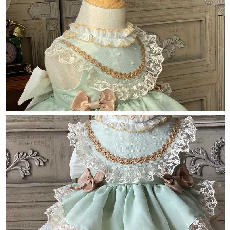 2023 Girls Birthday Dress Spain Court Lolita Infant Girls Princess Dress Baby Party Wedding Dress Baptism Clothes for Girls New X250203