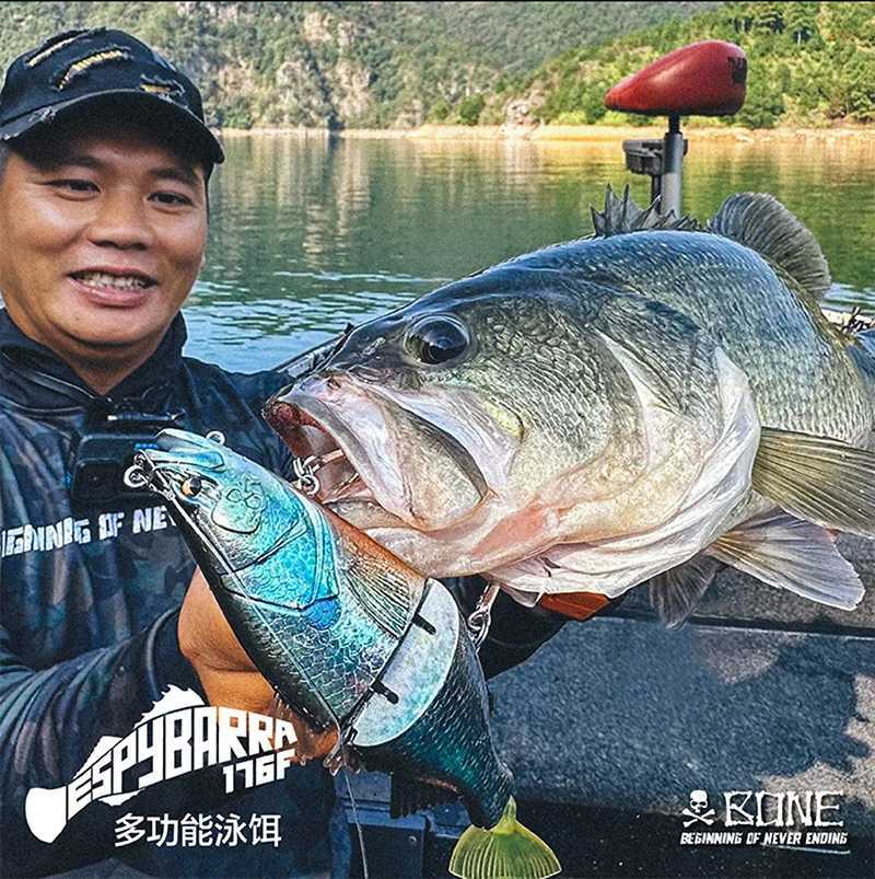 Bone Espybarra 176mm 61g Floating Multi-Function Swimbait Artificial Bait Lures with 3 interchangeable tail Seawater FreshwaterXJ250122