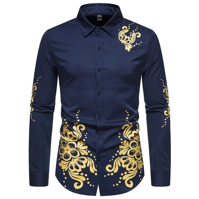 Dragon Embroidered Long Sleeve Shirt Autumn and Winter Single Breasted Slim Fit Button Retro Social Dress Shirt Street WearXJ250121