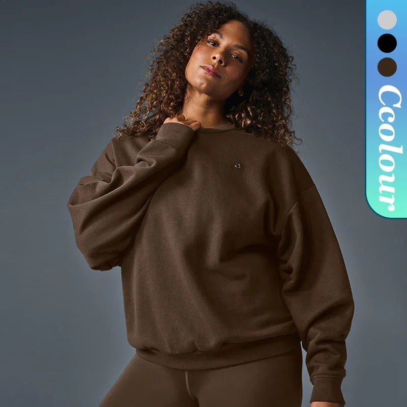 Autumn and Winter Neutral Accolade Round Neck Hoodie Fashionable Comfortable Solid Color Street Wear Running Sports Top 250120
