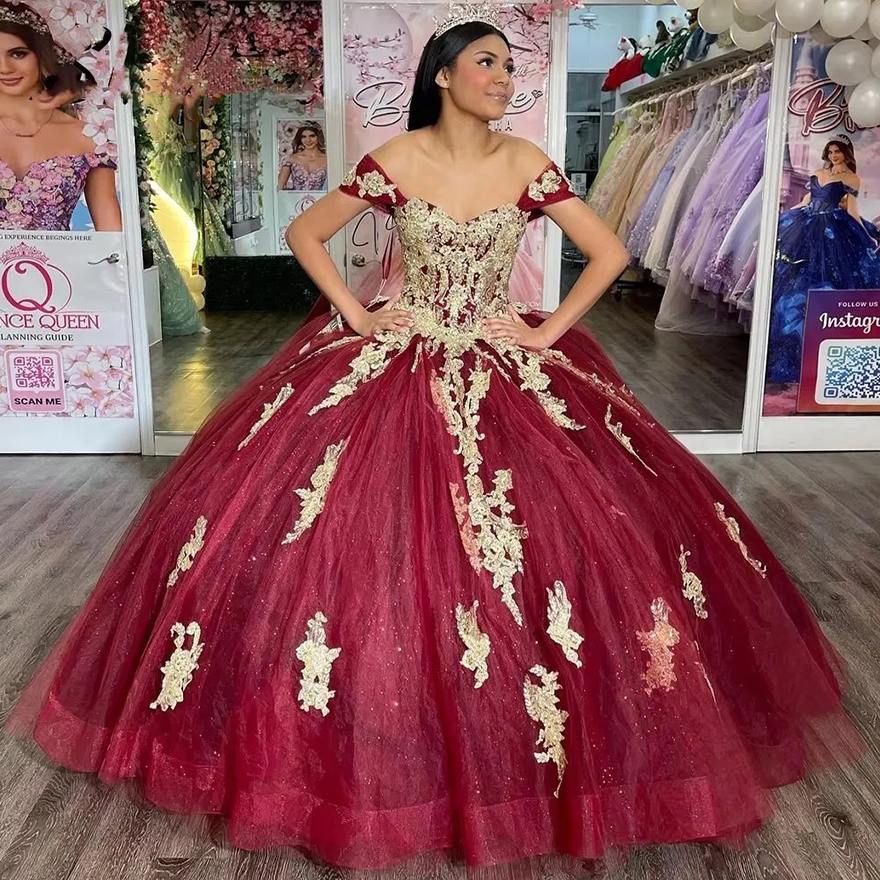 2025 Luxury Court Train Quinceanera Dresses Off the Shoulder for Teen Vestidos 15 De Quinceanera Lace Appliques Custom Made