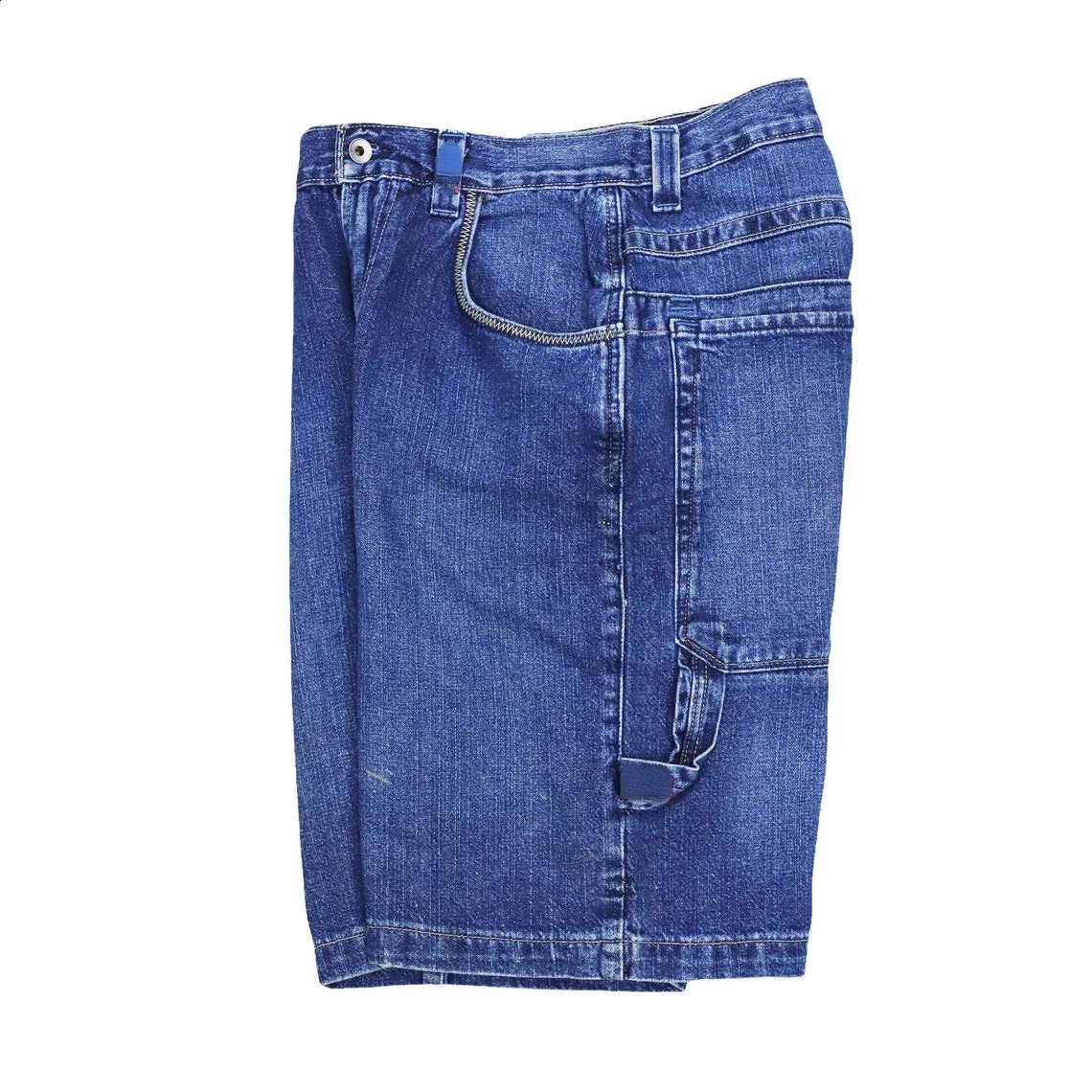 Hip Hop Dragon Embroidery Retro Denim Shorts Y2k Blue Wash Wide Leg Straight Work Pants Men Women Streetwear Jorts Clothing 250110