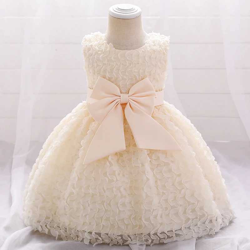 Newborn Green Baptism Dress First Birthday Dress For Baby Girl Clothes Bow Princess Dresses Party Dress Backless 0-24Month Gift X250203
