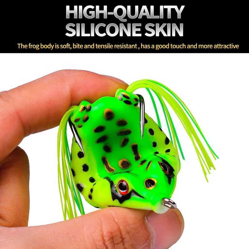 1Pcs Frog Lure Soft Tube Bait Plastic Fishing Lure 6g 9g 12g With Fishing Hooks Top Water Ray Frog Artificial Silicone BaitsXJ250122