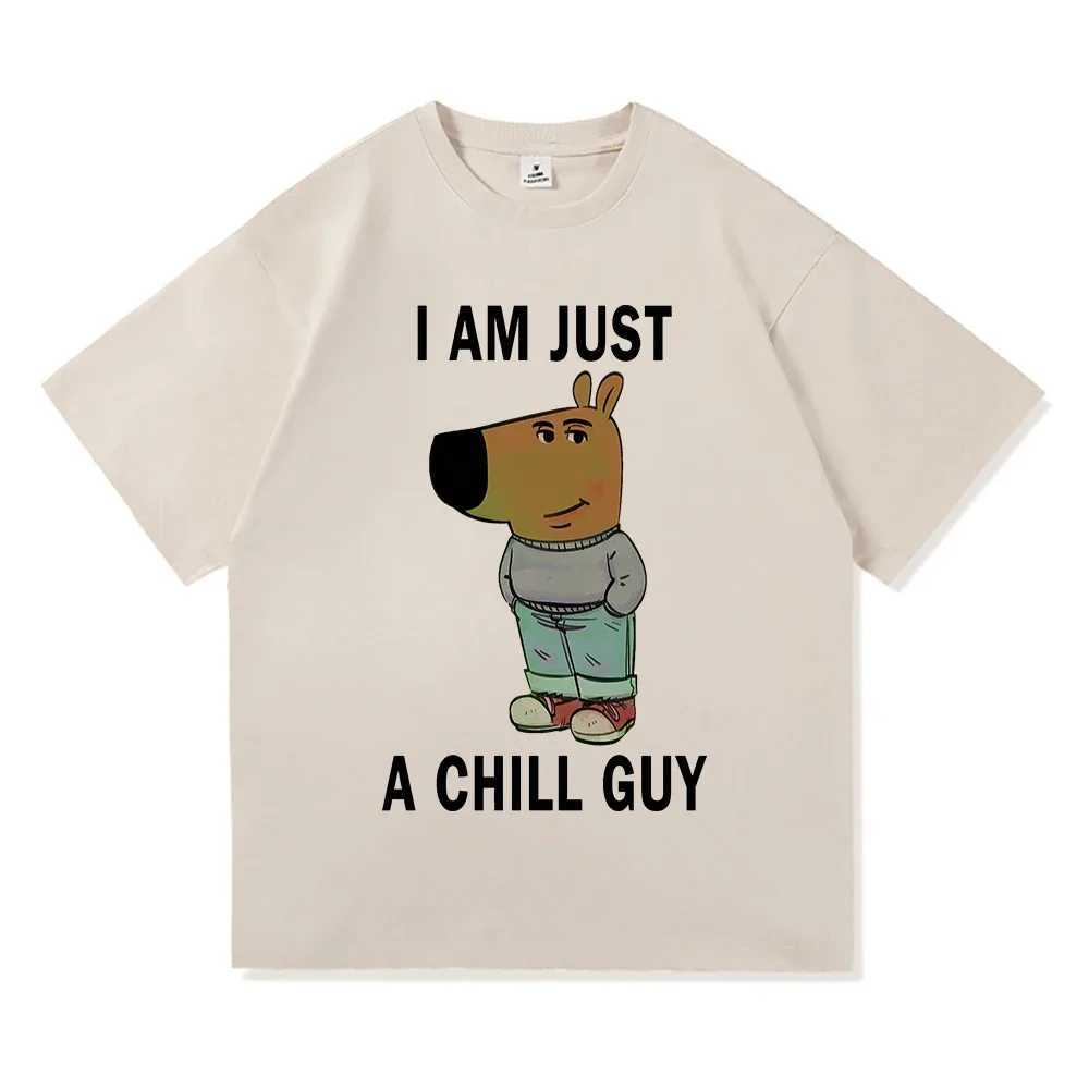 Im just a calm guy meme T-shirt summer fashion mens letter printed T-shirt unisex high-quality cartoon retro cotton T-shirt X250203