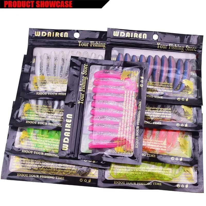 WDAIREN Soft Lure 5cm 7.5cm 9.5cm Doubor Shad Silicone Wobblers Fishing Worm Artificial Baits for Bass Sea Fishing TackleXJ250122