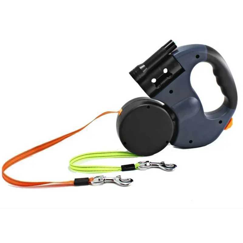 LED Automatic Retractable Traction Rope with Two-Headed and Plastic Bag Box Dog Leash Dog Chain Pet Supplies Dog Accessories 250116