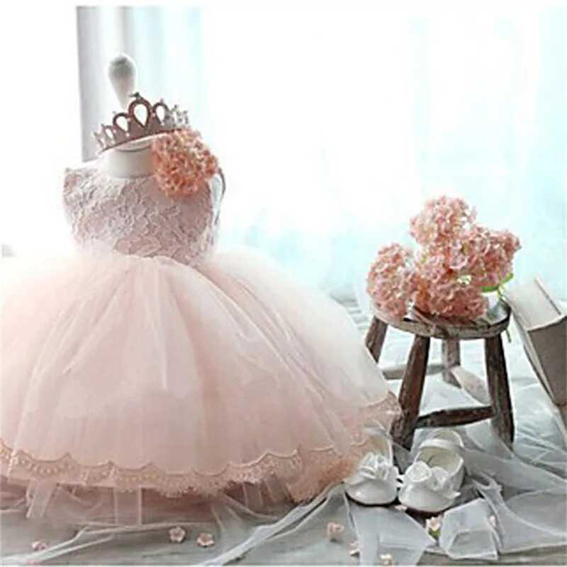 Baby Girl Dress White Christmas Dress 1-Year Baby Girl Birthday Dress Party Princess Dress Ball Dress 0-2 Year Baby Girl Dress X250203