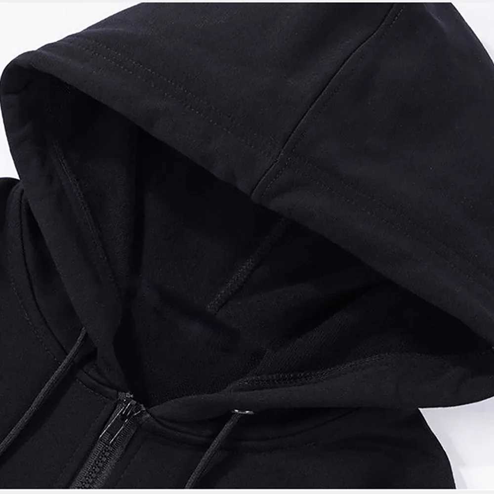 Initial D Zipper Hoodies Mens Clothing Autumn Winter Zip Up Hooded Sweatshirts Casual Vintage Loose Hoodie JacketXJ2500118
