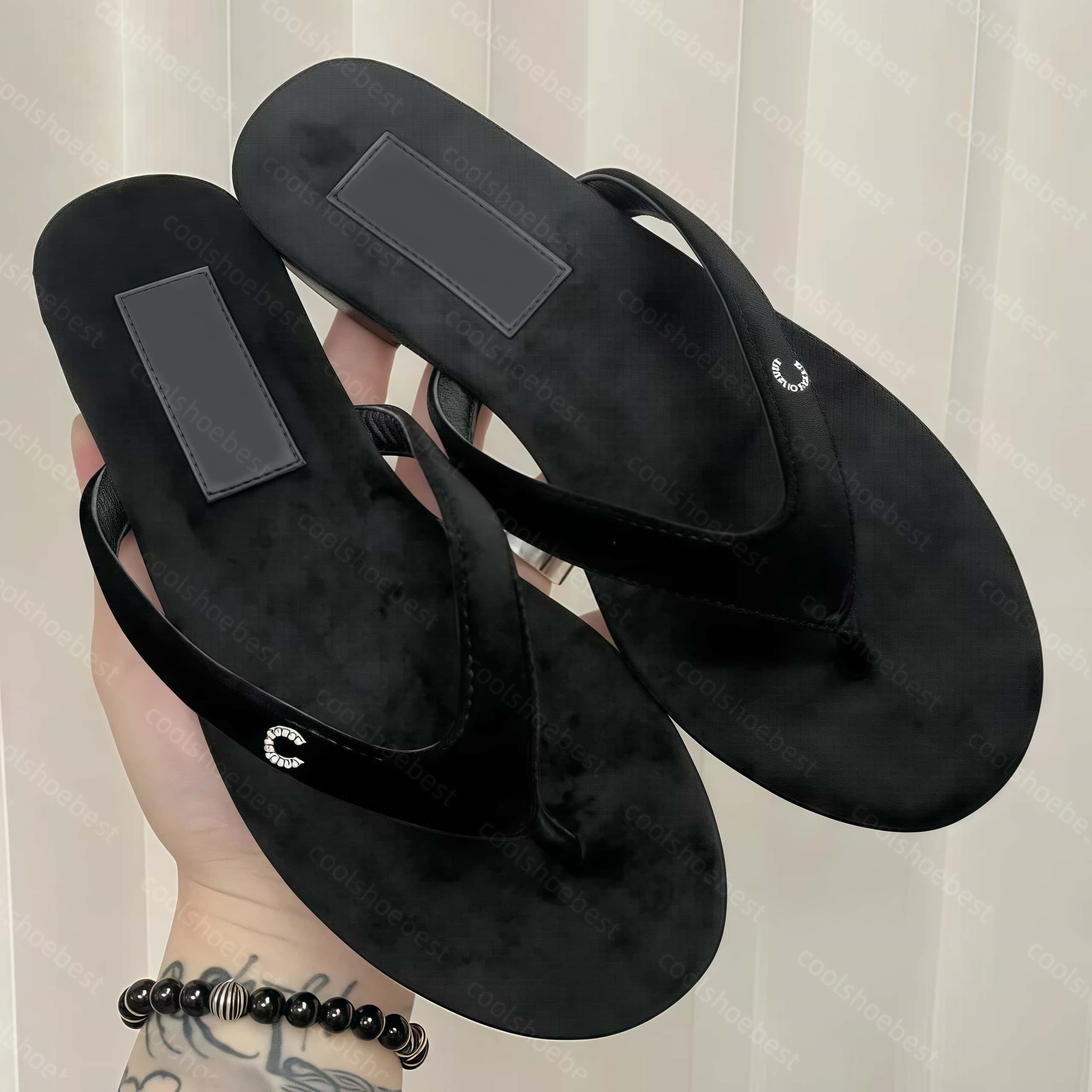 2025 Designer flip-flops sandles Womens Slipper Sandals Shoe Slide Summer fashion Wide flat classic printed letter sandals size 35-42