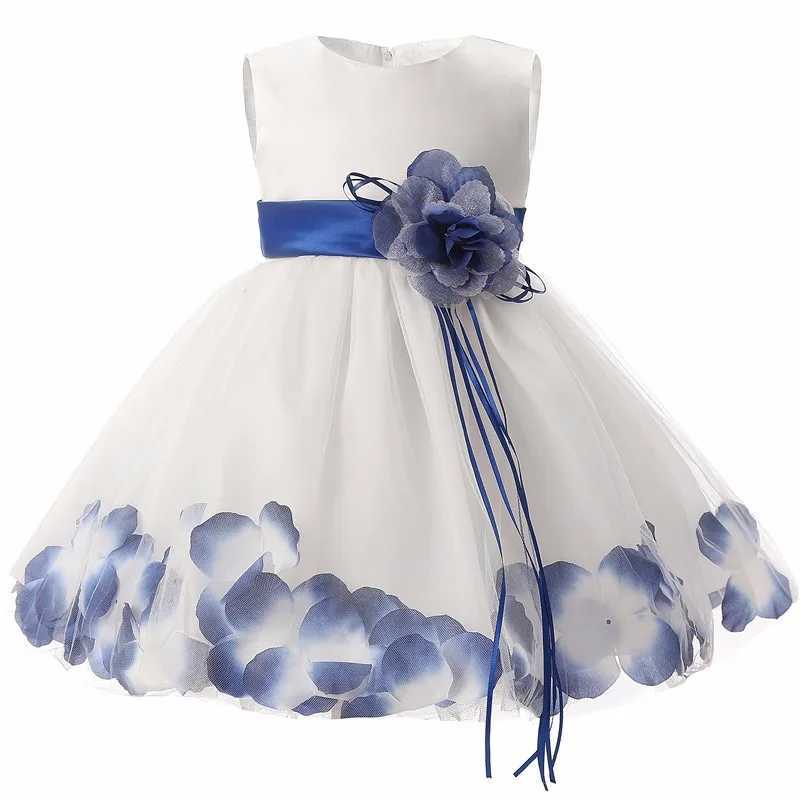 Newborn Baby Girl 1 Year Birthday Dress Petals Tulle Toddler Girl Christening Dress Infant Princess Party Dresses For Girls 2T X250203