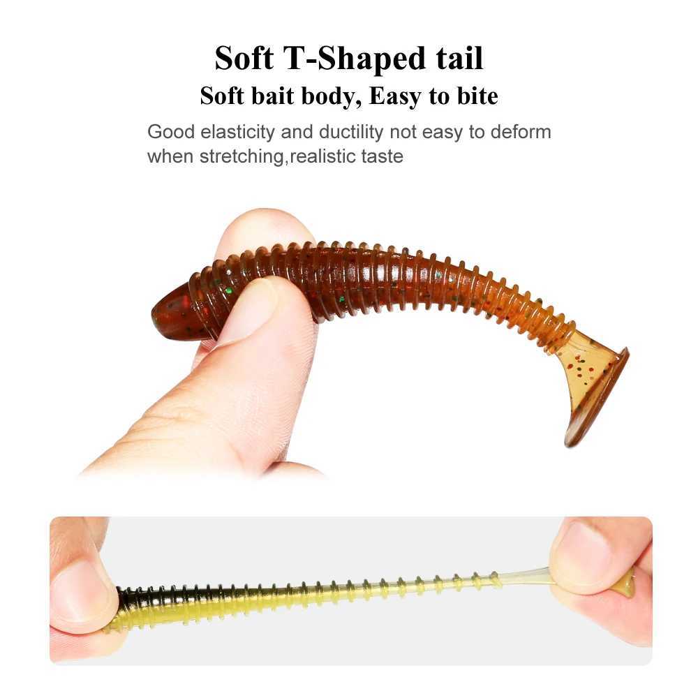 Fishing Lures 6cm- 8cm Plastic Silicone Bait Artificial Wobbler Worm Swimbait Predator Soft Lure shad for Pike Bass Sea TackleXJ250122