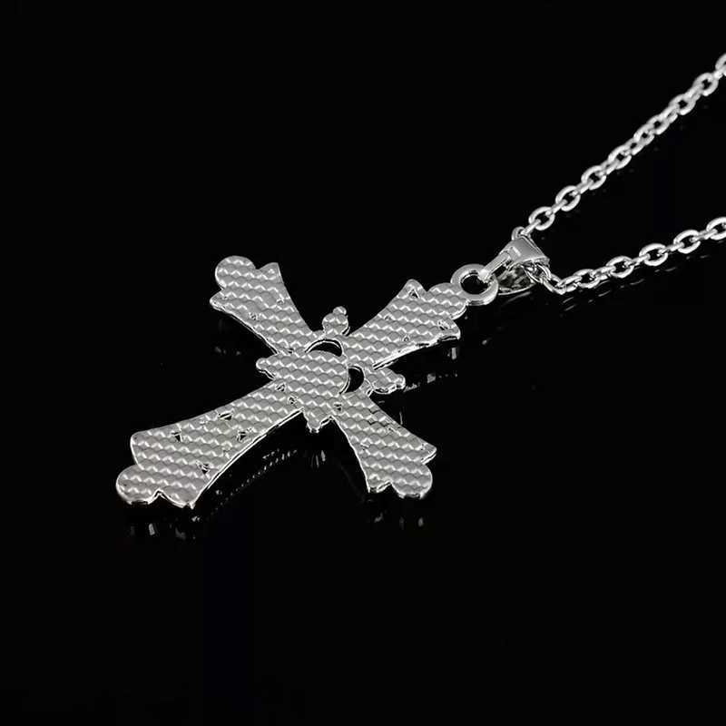Y2K Fashion Heart Cross Pendant Necklace Pink Crystal Egirl Sweet Cool Clavicle Chain Necklaces Aesthetic Party Jewelry GiftsXJ250121