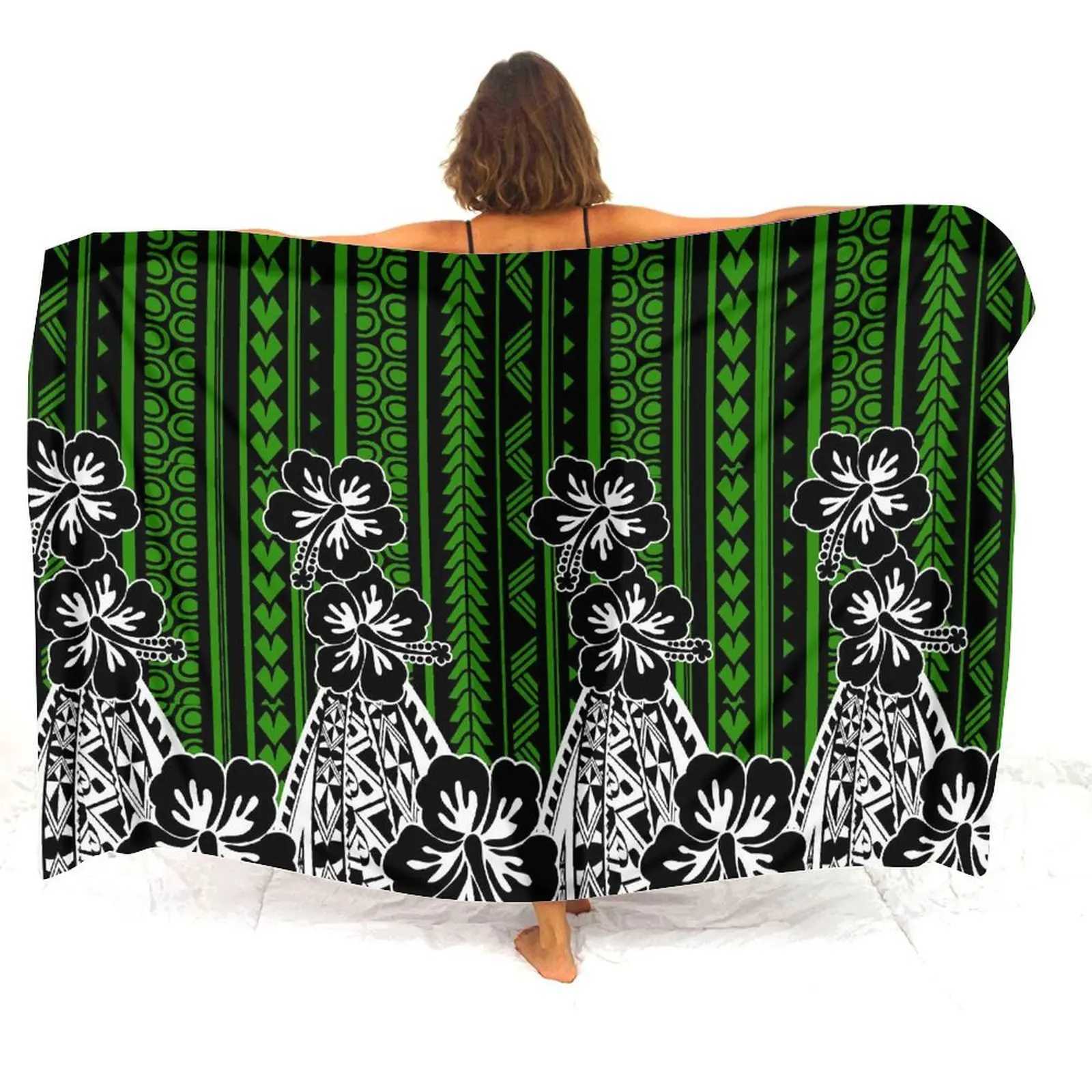 Polynesian Ladies Fashion Sarong Custom Quty Fabric Summer Ladies Style Holiday Dre Island Art Print Custom Sarong W250120