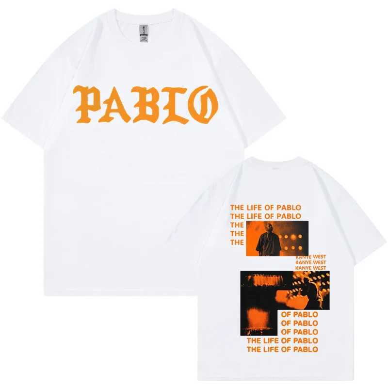 Rapper and West Graphics Print T-shirt THE LIFE OF PABLO T Shirt Summer Men Women Hip Hop Fashion Oversized Short Sleeve Tees X250203