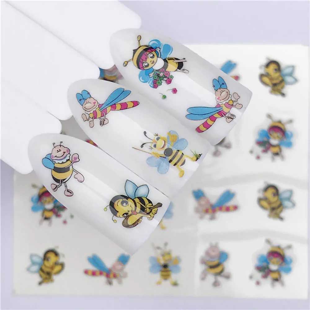 Spring Nail Stickers Water Stickers For Nails Sliders Nail Sticker Art Decal Winter Cute Fox Transfer Cake Small Fresh PlumXJ250120