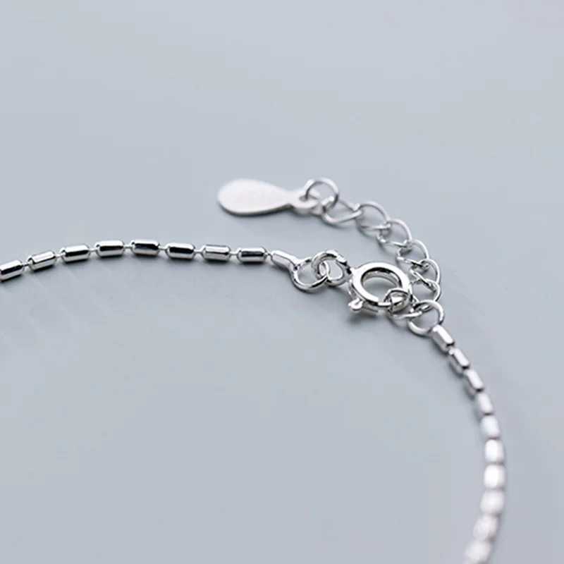 WOOZU Real 925 Sterling Silver Minimalism Square Link Chain Anklet For Women Party Girls Classic Foot Jewelry Gift AccoriesXJ250121