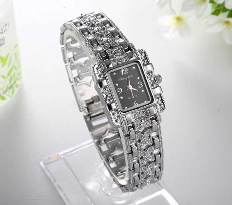 Ss Wen Silver Bracelet Watch Fashion Wen Watches Rhinestone Steel Ladies Wristwatch Luxury Fem Clock Gift watch woman X250203