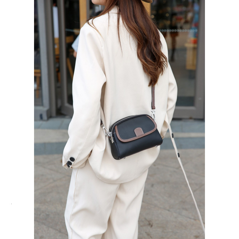 Bag Genuine Women's Crossbody Small Ladies' 2025 New Stylish Mobile Phone Bag, High-End Leather Shoulder Bag