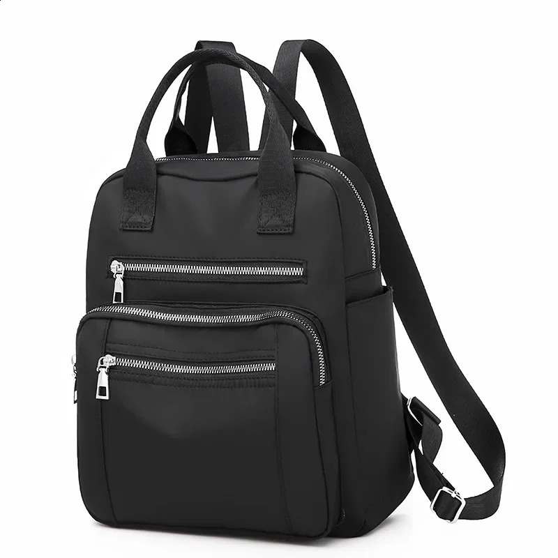 Women Backpack Travel Casual Waterproof Oxford Shoulder Bags Female Large Capacity Handbag Rucksack Black Purse School Pack 250122