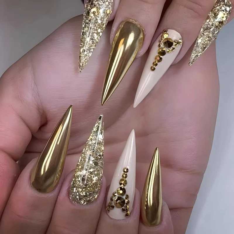 Bright Stars 24 Pcs Press on Nails Pink Gradient Fake Nails Glossy Artificial Finger Manicure Reusable False Nails for WomenW250120