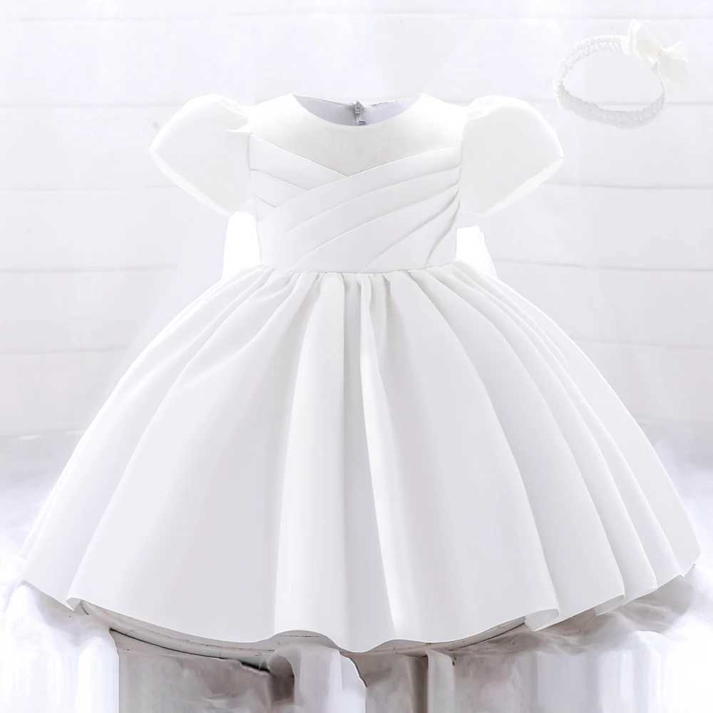 2PCS Baby Summer Dress Baby Girl First Birthday Party Dress Newborn Baptist Dress Childrens Girl Princess Wedding Dress X250203
