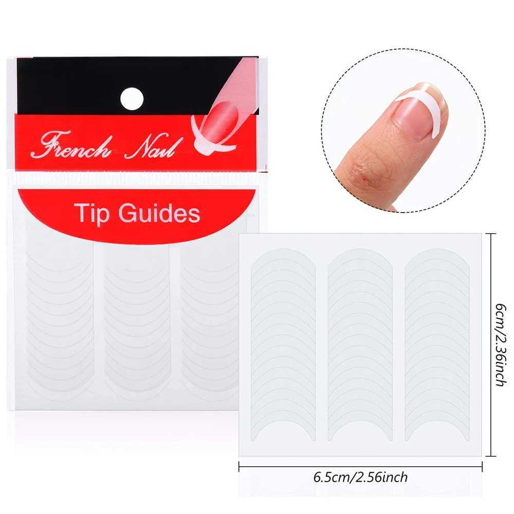 5/10/15 Sheets Nails Sticker Stencil Tips Guide French Manicure Nail Art Decals Form Fringe DIY Sencil 3D Styling Beauty ToolsXJ250120