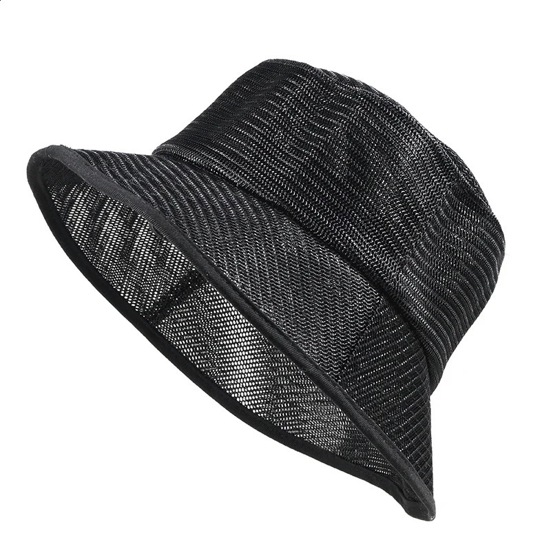 Full Mesh Oversize Panama Hat Cap Big Head Man Outdoor Fishing Sun Lady Beach Plus Size Bucket 58cm 60cm 62cm 250118