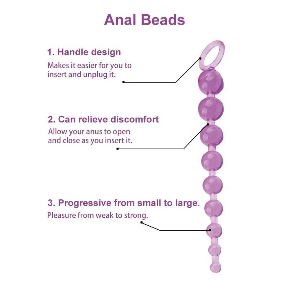 Plastic Anal Bead Anal Prostate Stimulator Ball Beads Butt Plug Anal Plug Adult Products Sex Toys for Women Men Gay CoupleXJ250121