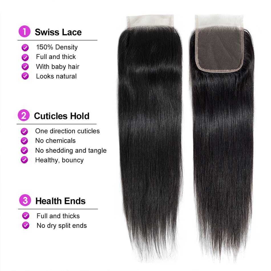 4x4 Water Wave Clo 12A Human Hair Brazilian Lace Clo Deep Curly Straight Body Wave Lace Clo Remy Human Hair CloXJ250120