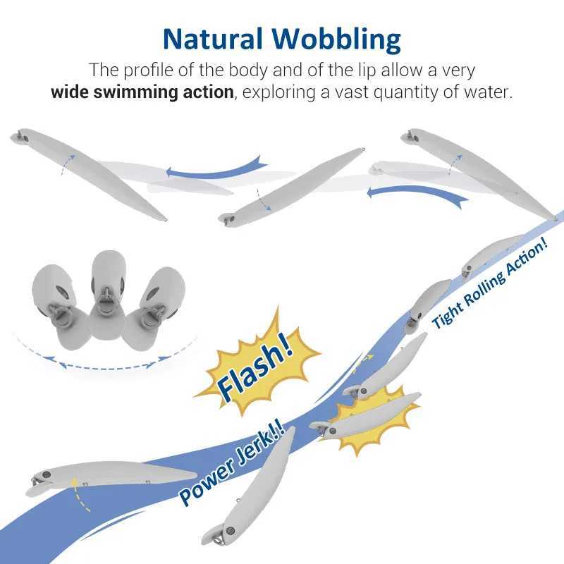 NOEBY Slim Lance Minnow 150mm 23g Fishing Lure Floating Wobblers Artificial Hard Bait for Pike Bass Jerkbait Fishing LuresXJ250122