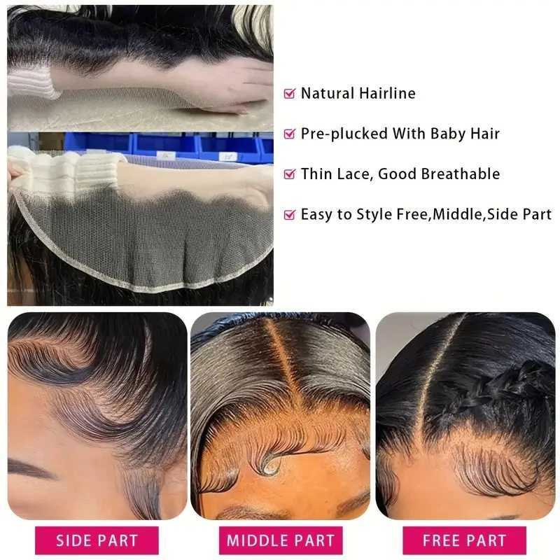 Lace Clo Human Hair 2x6 Kim Lace Clo Straight Hair 4x4 5x5 Transparent Lace Clo 13x4 Ear to Ear Lace FrontalXJ250120