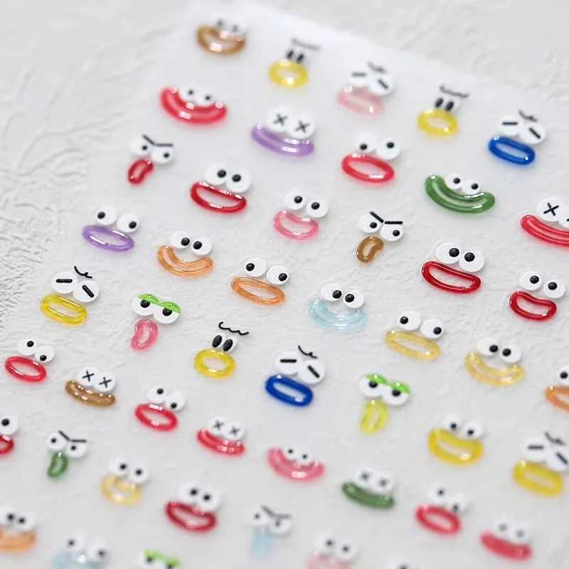 1Pcs Big Mouth Monster Jelly Series Nail Stickers High Quality Kawaii Design Sticker Cute Nail Art Decoration Decals AccessoriesXJ250120