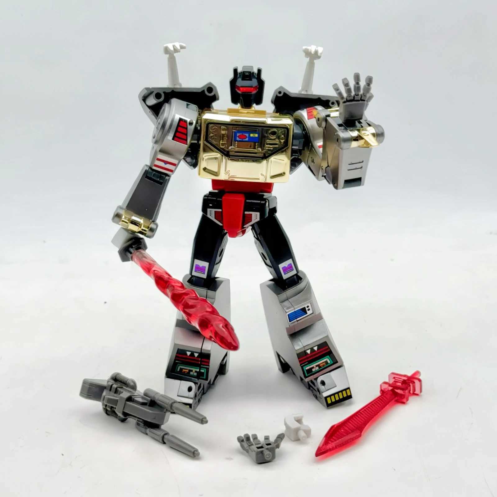 Inventory MHZ Transformer Toy MH-MINI-09C Iron Lock Dinosaur Metal Version Transformer Robot Action Picture Toy Childrens Gift W250120