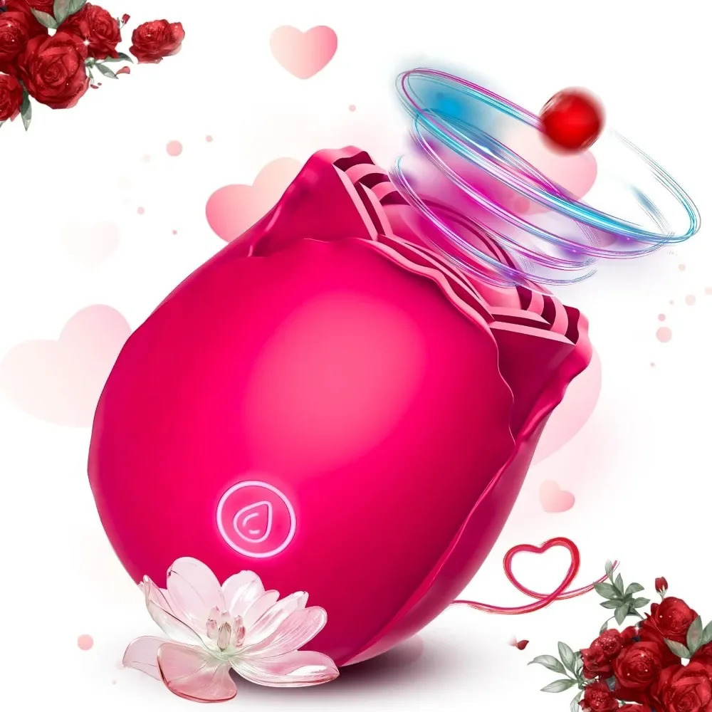 Powerful Sucking Rose Vibrator Toy for Women Vacuum Stimulator Oral Nipple Clit Sucker Female Sex Toys Goods Adults 250121