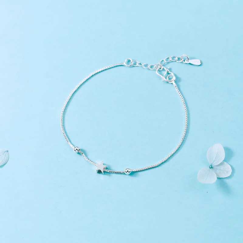 Thick Sterling Silver Color Anklets for Women Foot Leg Chain Link Eyes Bracelet Beach Fashion Accories Jewelry for FemaleXJ250121