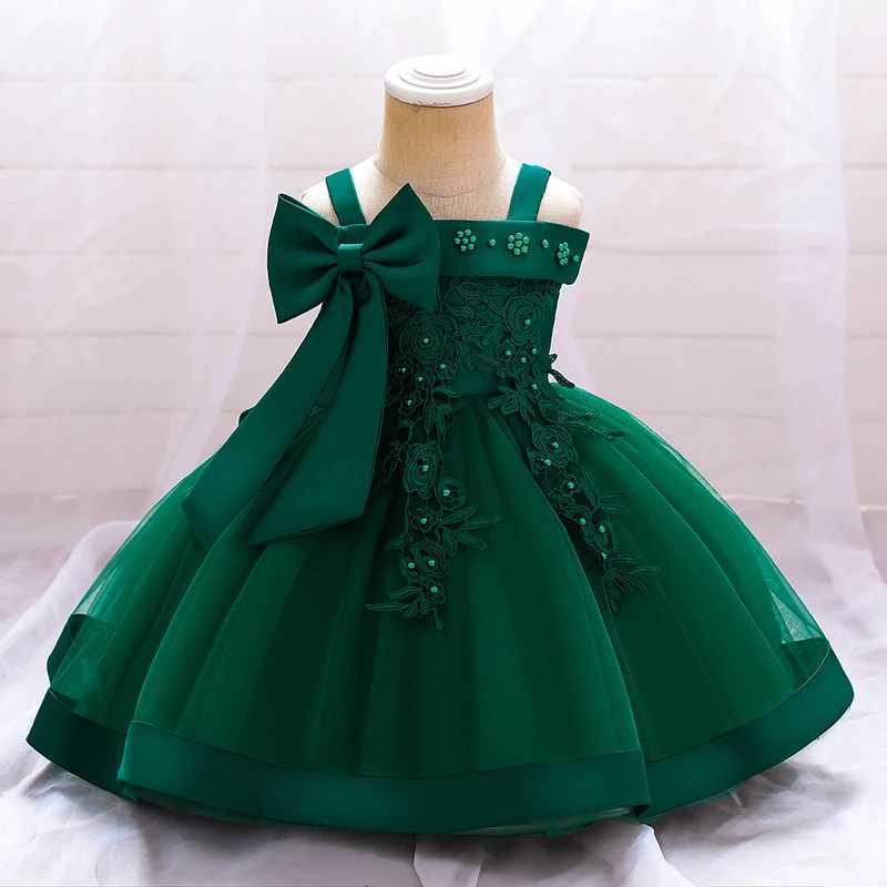 Flower Ceremony 1st Birthday Dress For Baby Girl Clothing Baptism Princess Dress Girls Dresses Party Costume One Shoulder X250203