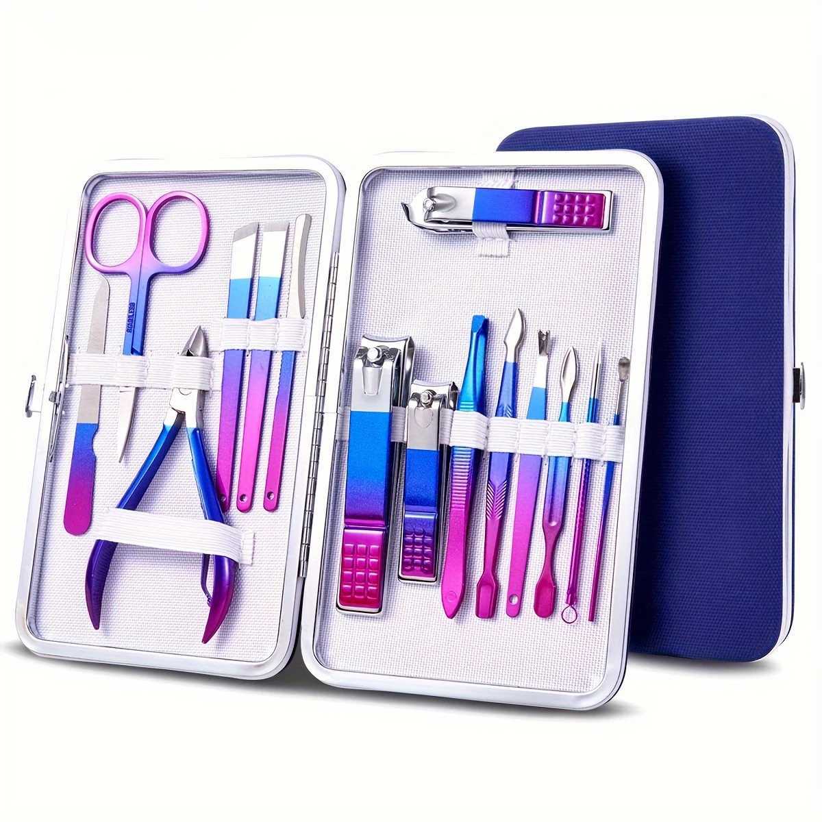 7/10/12/15pcs Professional Nail Clippers Pedicure Kit Stainless Steel Cuticle Nippers And Cutter Kit Grooming Kit For TravelXJ250116