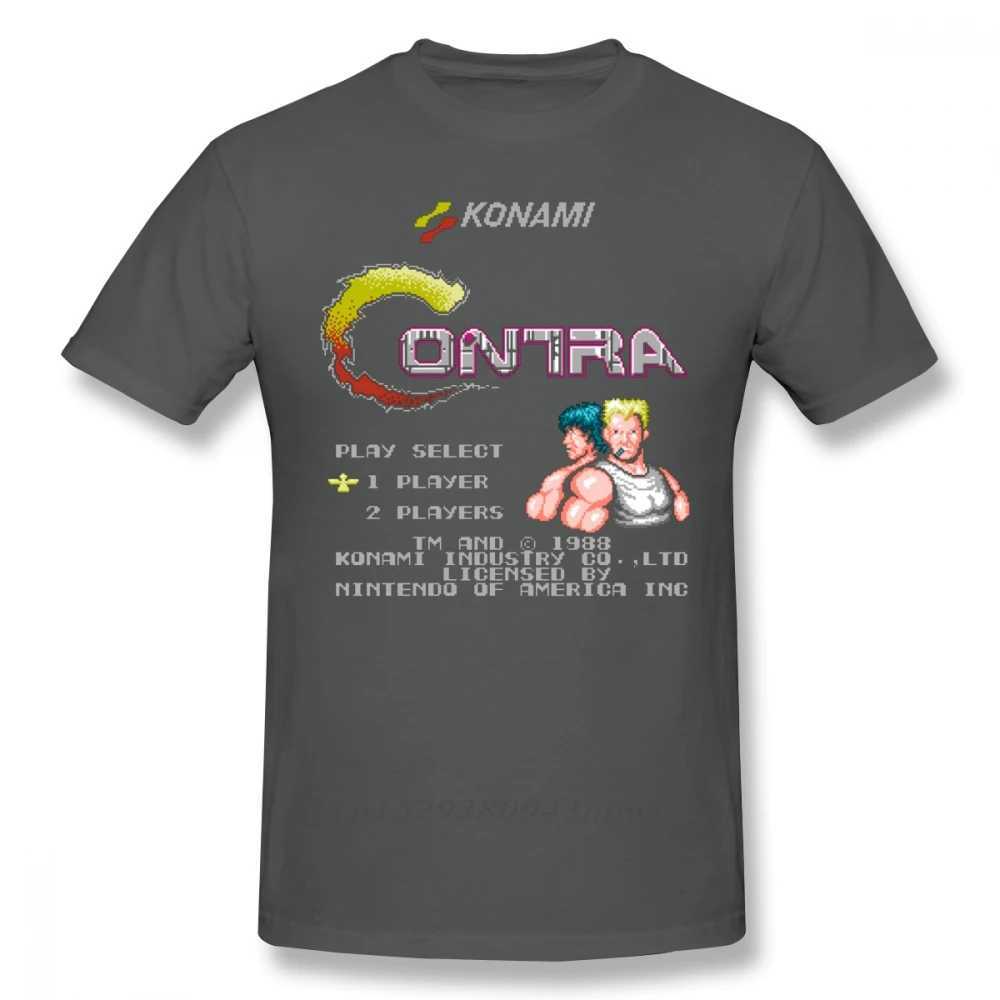 Contra T Shirt Contra T-Shirt Short Sleeve Classic Tee Shirt Funny Graphic Cotton Mens Plus size Shirt X250203