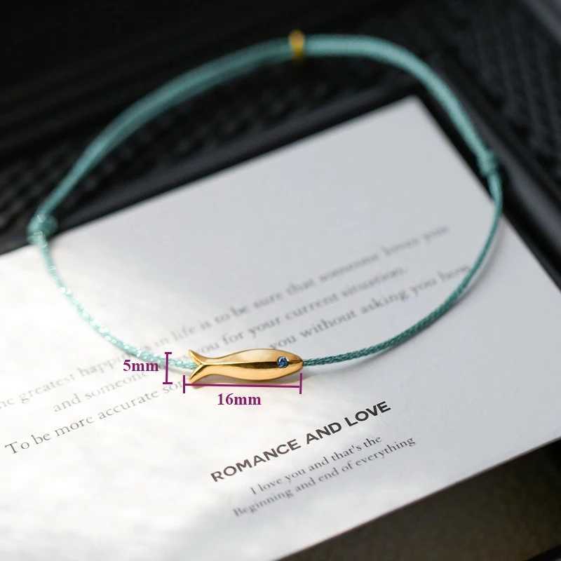 VENTFILLE 925 Sterling Silver Koi Fish Anklet Rope for Women Girl Cute Fashion Summer Jewelry Dropshipping WholesaleXJ250121