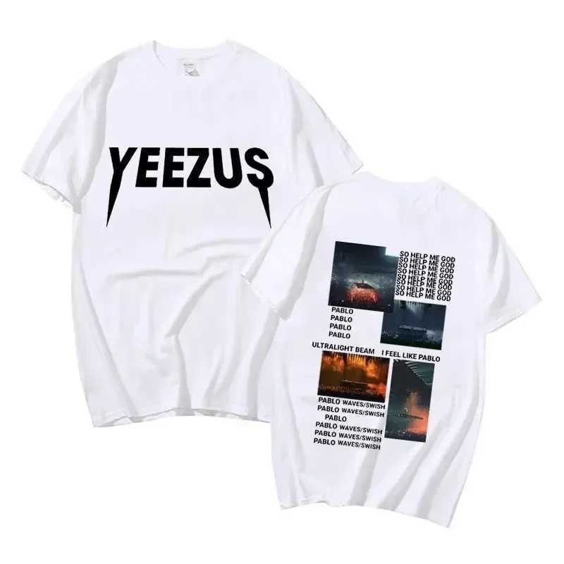 Rapper and West Yeezus Tees The Life of Pablo Print T Shirt Men Women Fashion Casual 100% Cotton Man T-Shirts Streetwear Tops X250203