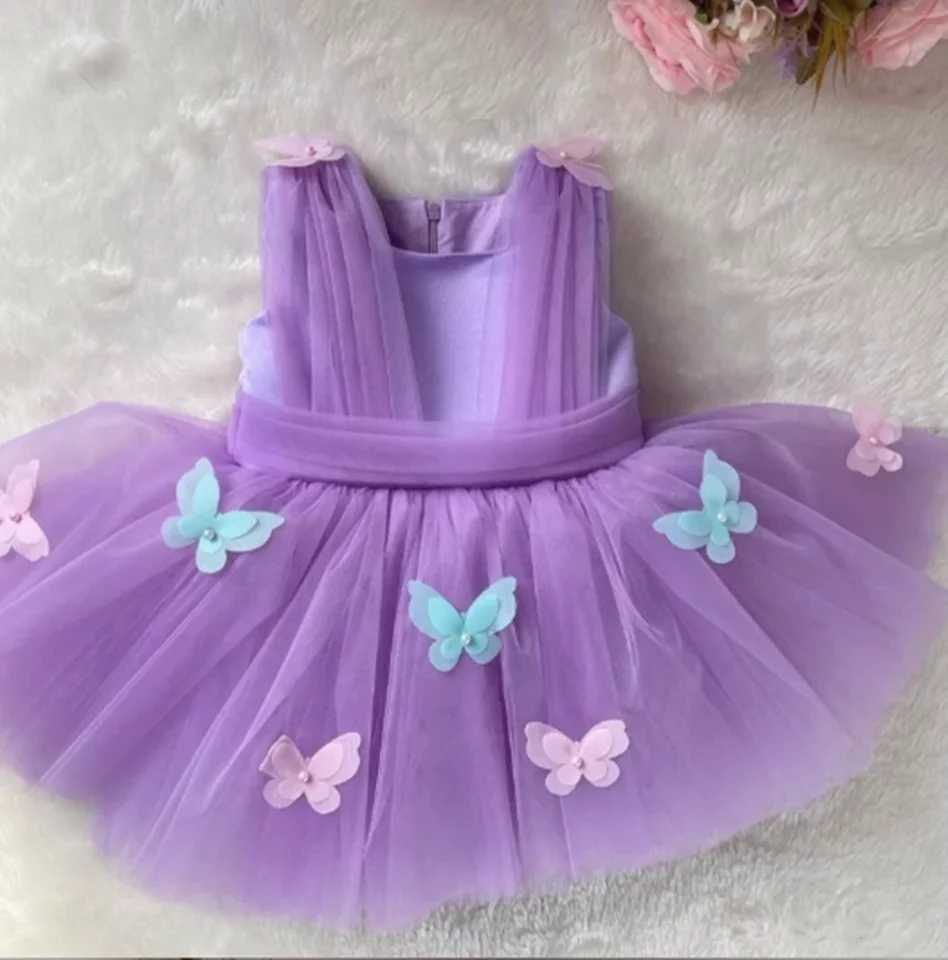 Flower Girl Dresses Elegant Princess Satin Ball Gown For Kids Birthday Party Dress Simple Bow First Communion Dress X250203