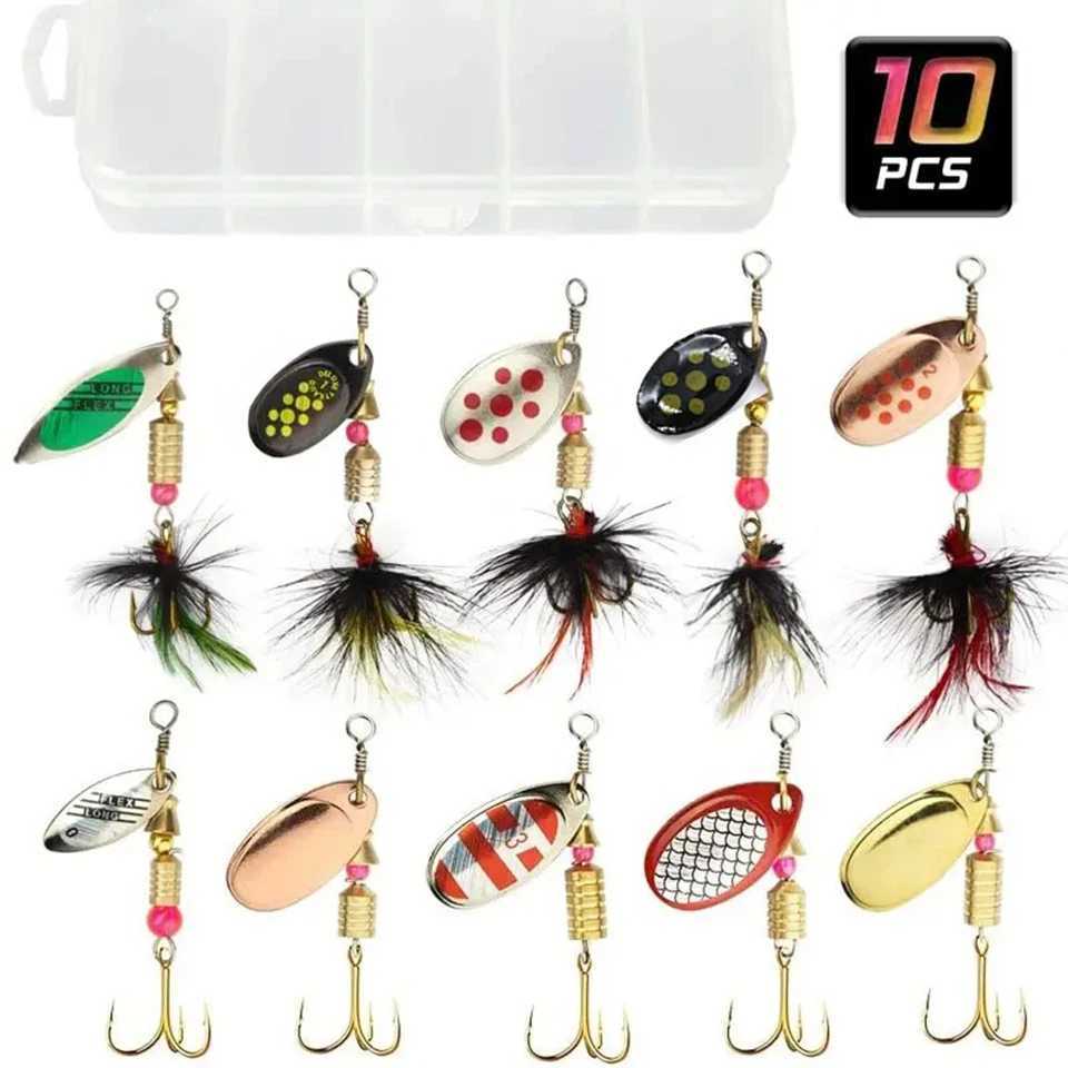 Metal Spoon Spinner Lure 2 to 8g 3.5g 10pcs/Lot Spoonbait Crankbaits Fishing Wobblers For Pike Crochet Set Bait TacklesXJ250122