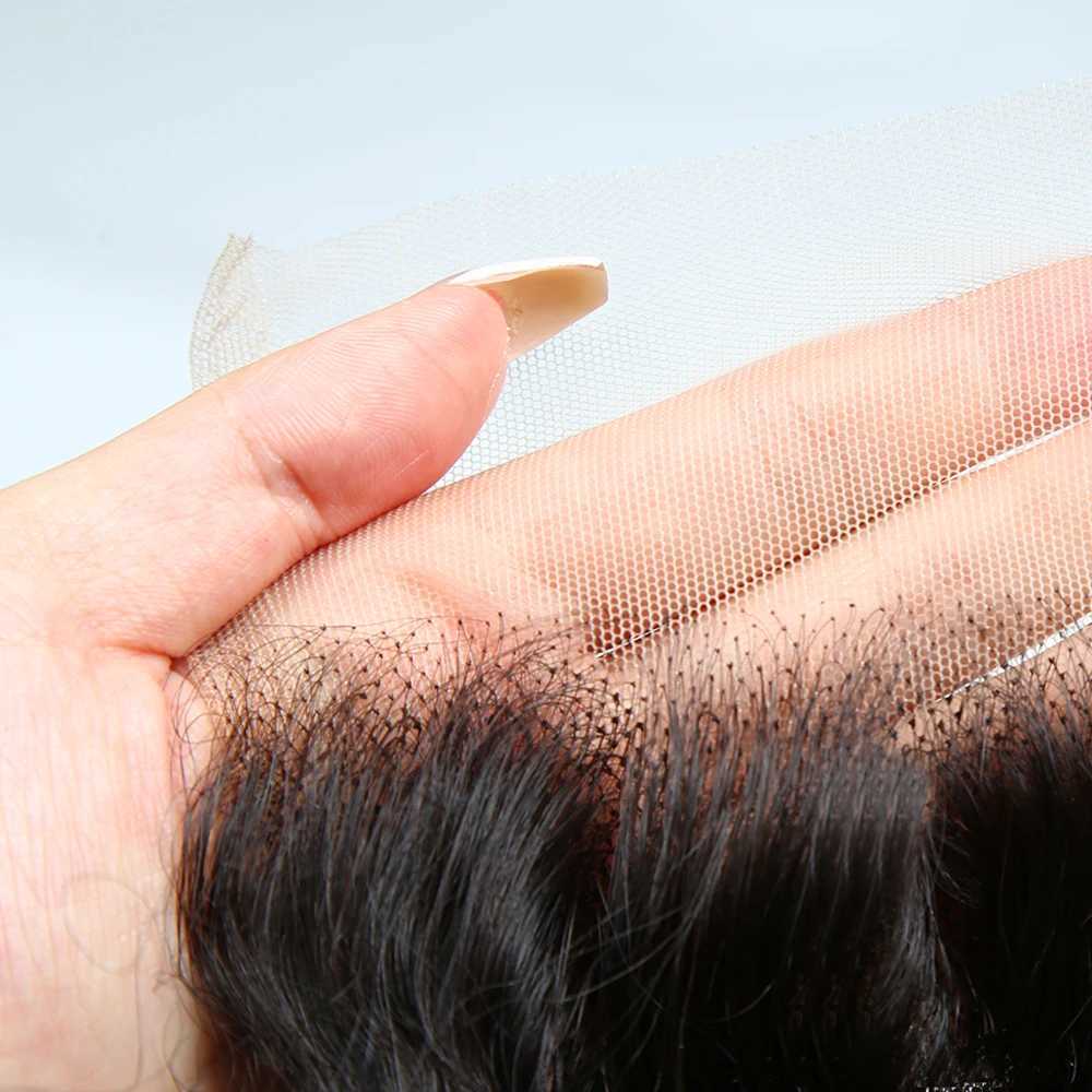 5x5 Deep Curly Lace Clo Transparent Curly Human Hair Brazilian Hair Swiss Lace Clos Melt Skins Small KnotsXJ250120