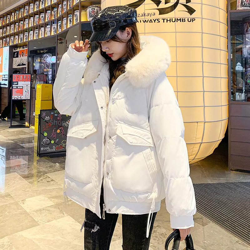 Fashionable Short Cropped Thickened Down Cotton Coat Women's Clothing Winter Korean Style Padded Jacket Trendy Outerwear