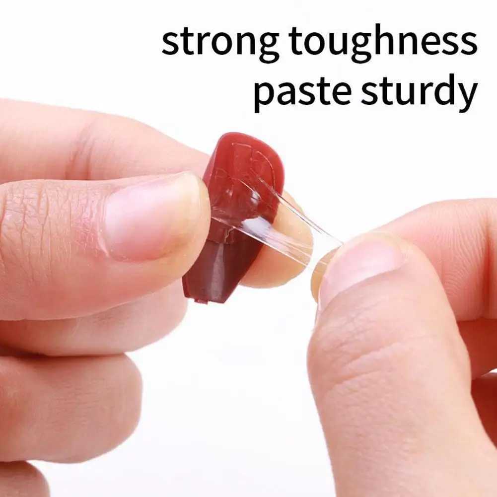10Sheets False Nail Glue Sticker DIY Fake Nails Tips Double Side Clear Jelly Gel Sticker Tape Glue Press On Nails Manicure ToolsXJ250120