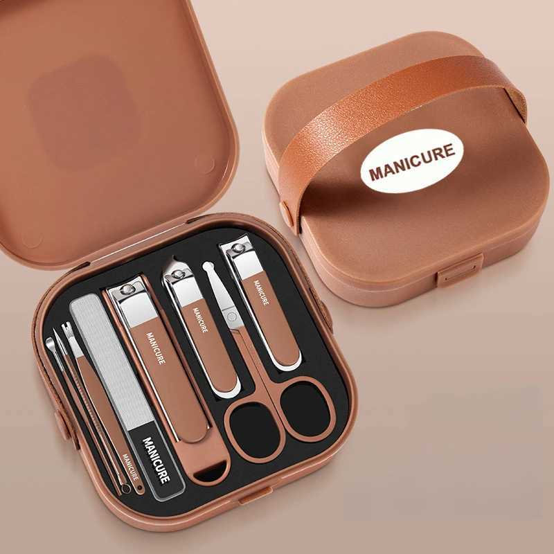 Anti-Splash Nail Clipper Set Hand In Hand With Manicure Clippers Manicure Nail Clippers Protection Tool Manicure 8 SetsXJ250121