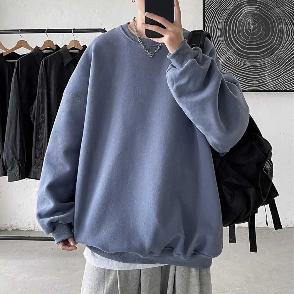 Men Fall Sweatshirt Men Pullover Sweatshirt Cozy Unisex Sweatshirt Thick Warm Stylish Mens Fall/winter Top for Couples LooseXJ2500118